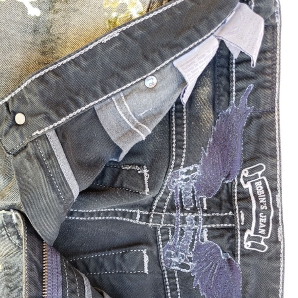 NEW ROBIN'S JEAN Marlon Slim Straight Jeans SZ 33 - Picture 7 of 8